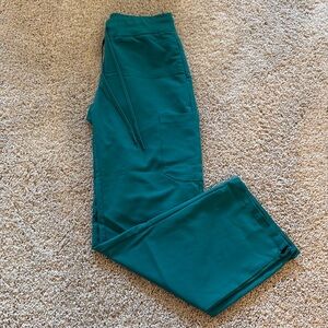 Mandala forest green scrub bottoms with pockets